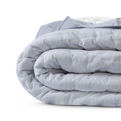 Breathable Baby Cotton Quilt Blue White Ruffled Edge- Kids Comforter