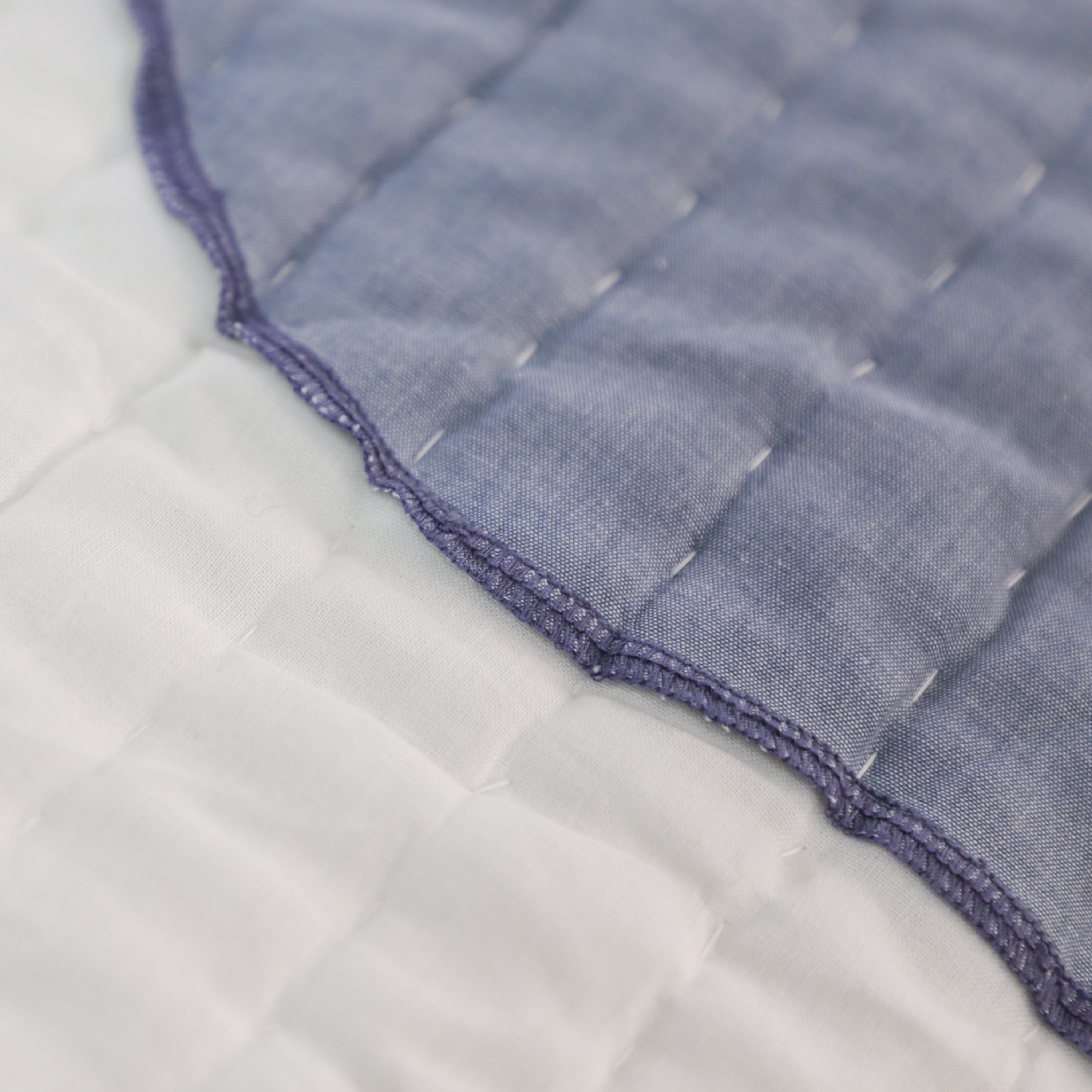Blue Stonehenge Appliqué Quilt - Handmade Blue & White Artisan Bedding