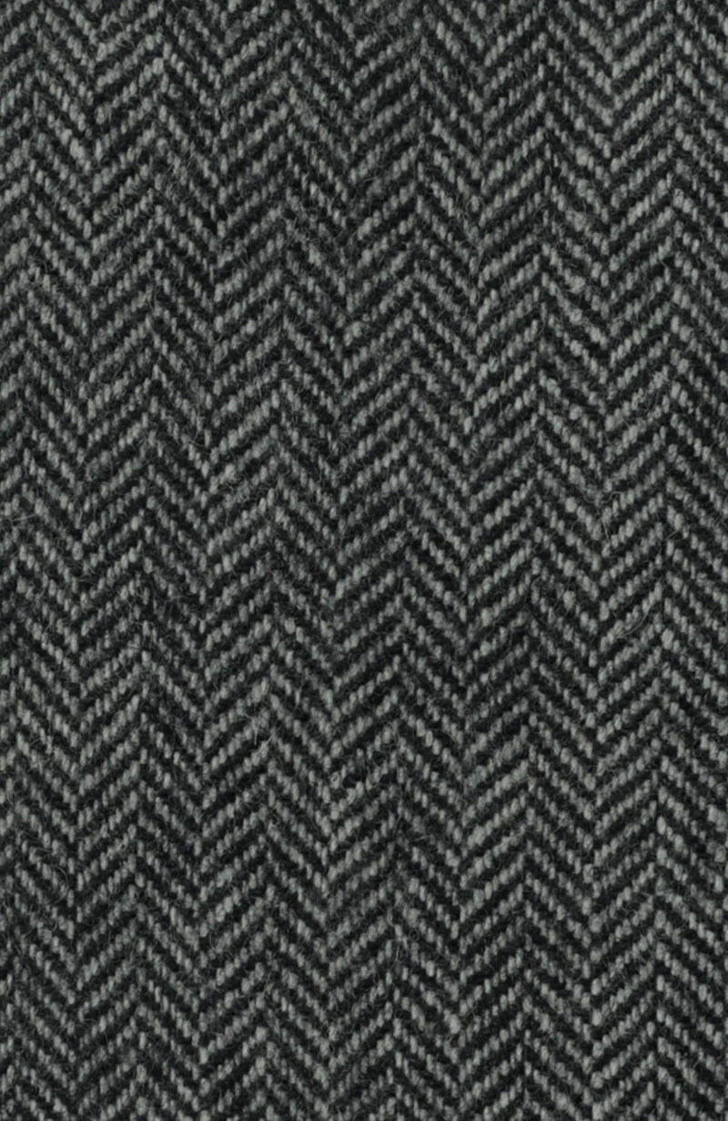 Gray Chevron Wool Curtains, Herringbone Drapes