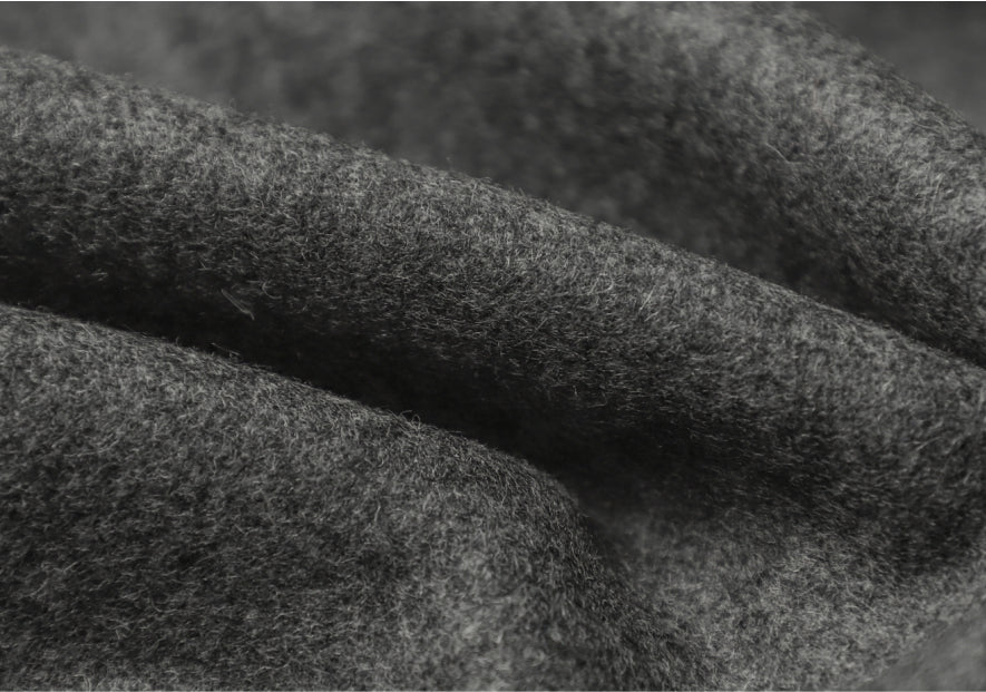Gray Wool Curtains, Leather Ties and Trim Curtains