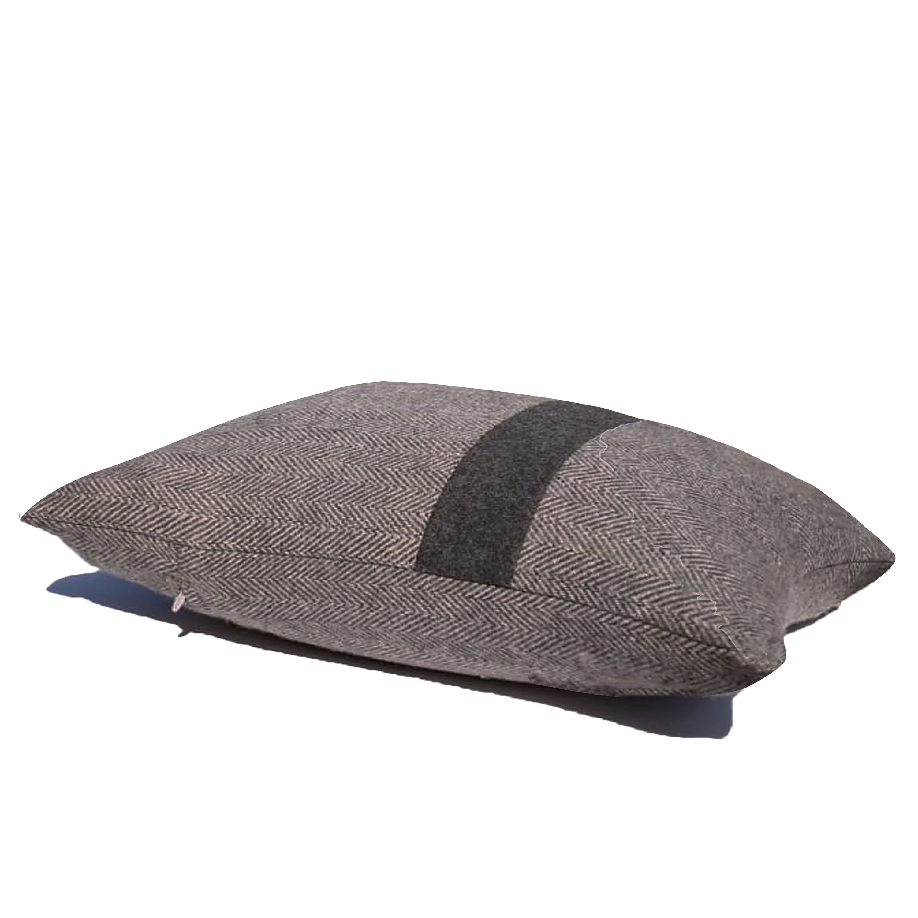 Chevron Felt Pillow Cover, Color Block Pillow Case, Gray Chevron Pillow