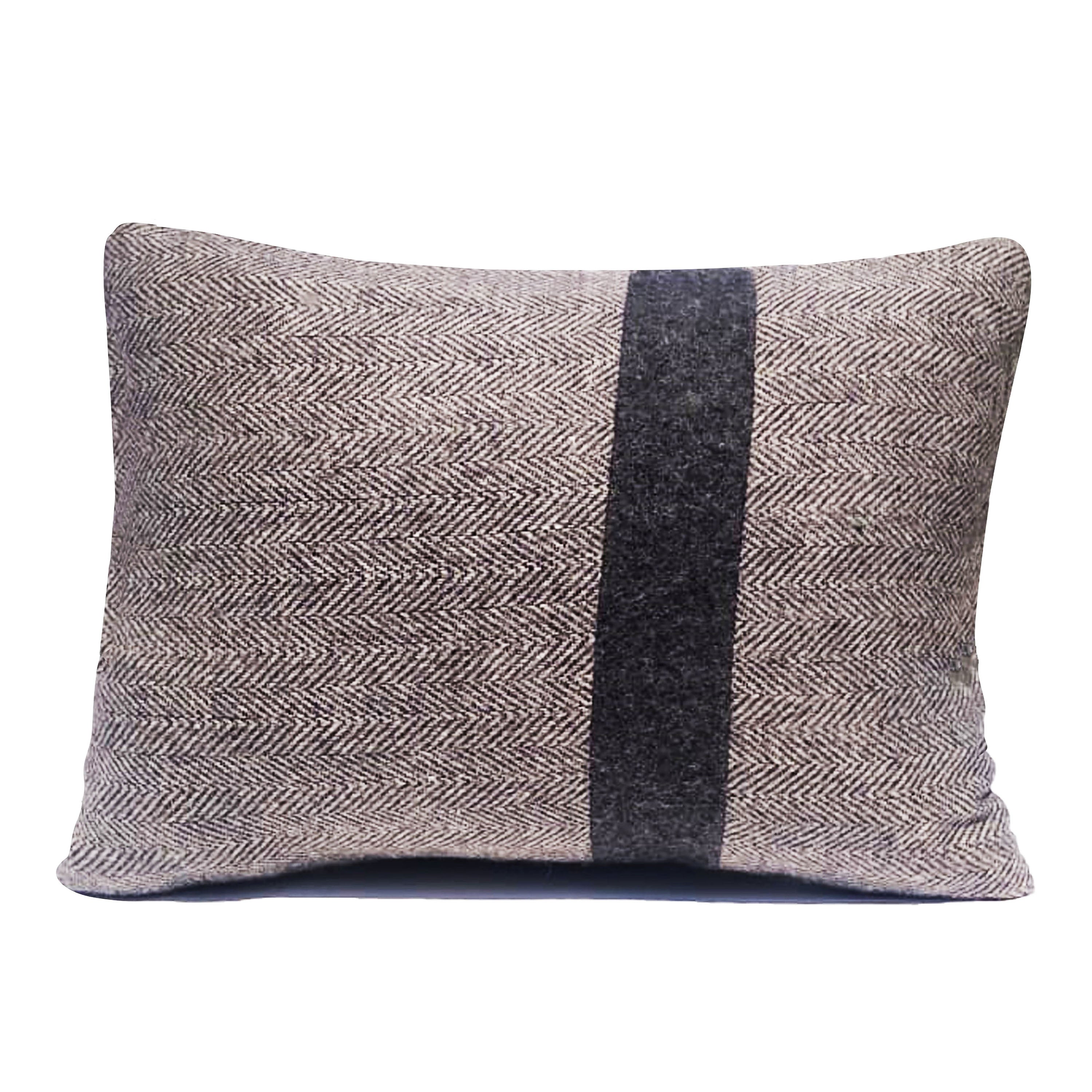 Chevron Felt Pillow Cover, Color Block Pillow Case, Gray Chevron Pillow