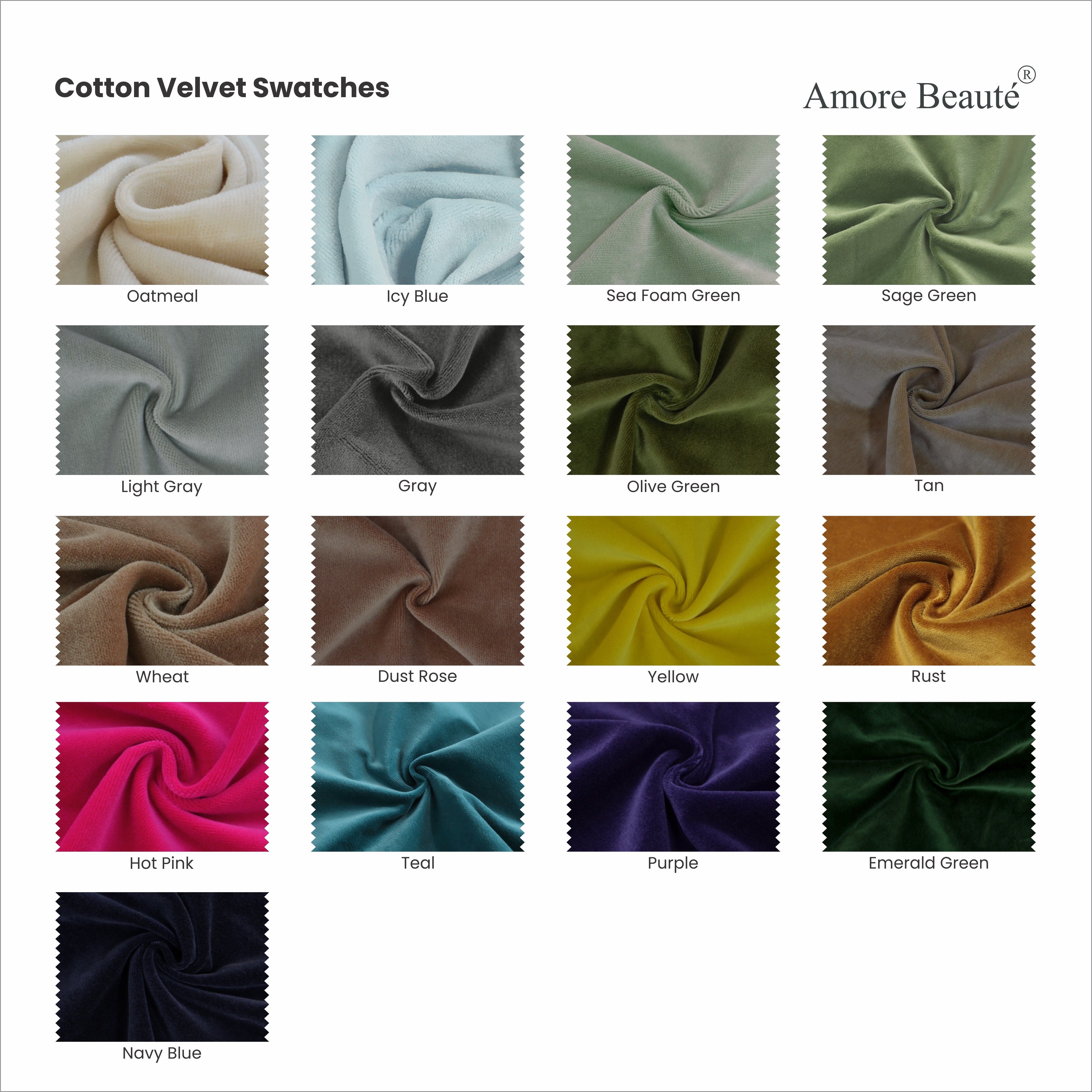 Custom Black Cotton Velvet Curtain With Grey Chevron Trim