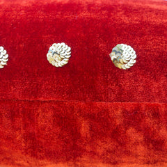 Custom Velvet Pillow Cover with Gold Sequin Embroidery