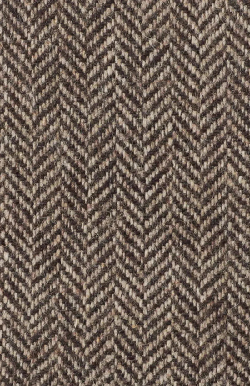 Chevron Curtain With Wool Felt Backing