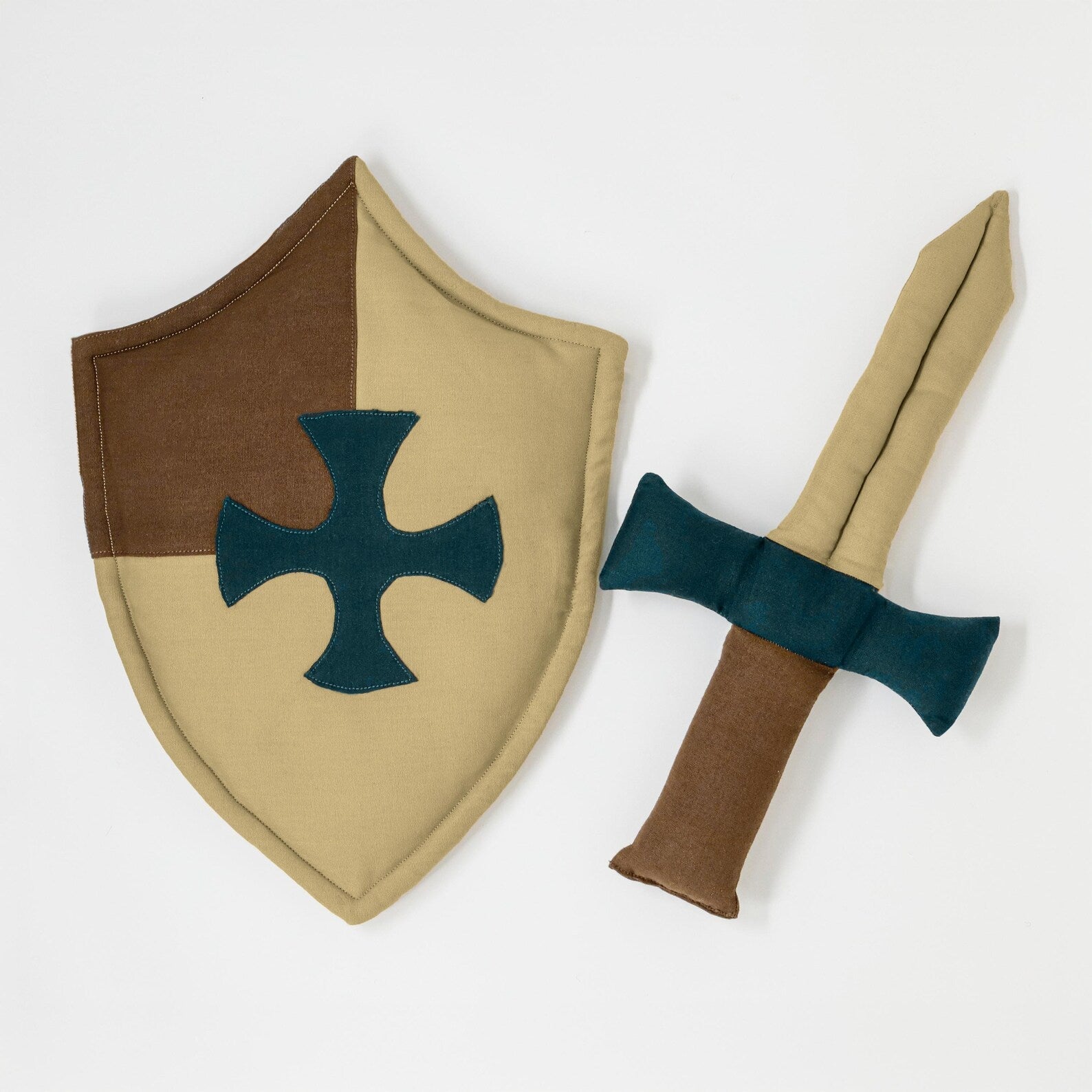 Doorway Puppet Theatre with Sword, Shield, Crown & Armor | Puppet Play Curtain | Ready-to-Gift Set for Boys and Girls