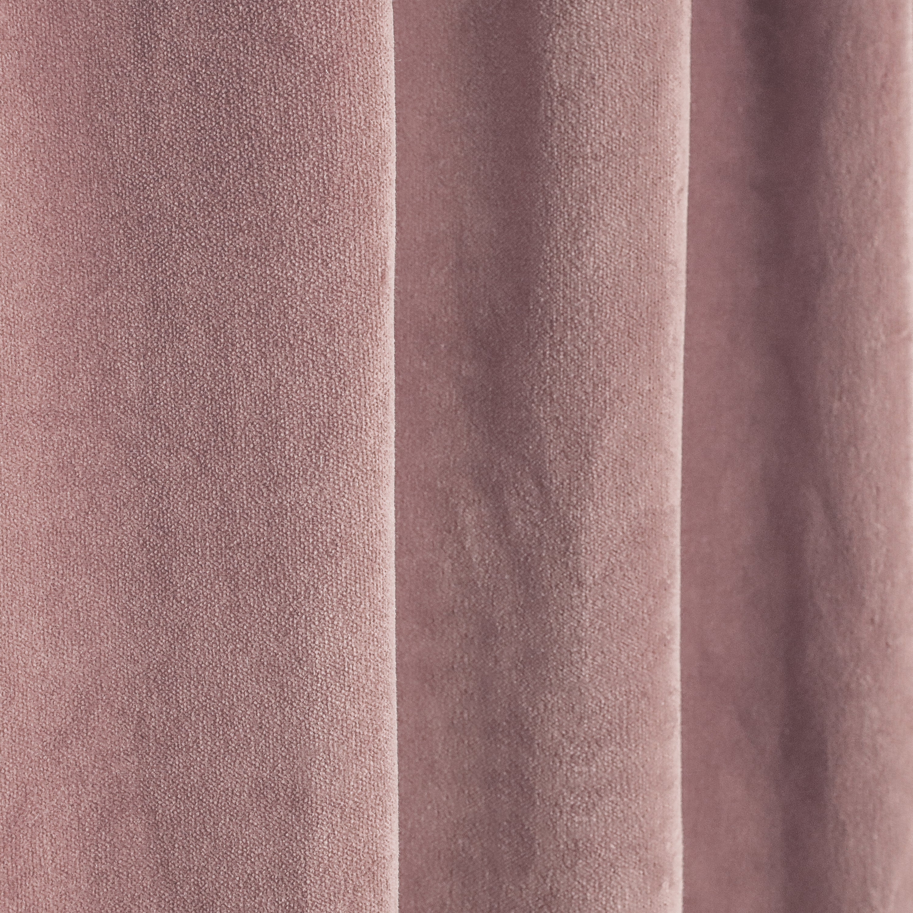 Dust Rose Cotton Velvet Pinch Pleat Curtains