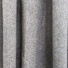 Gray Chevron Wool Curtains, Herringbone Drapes