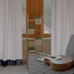 Gray Wool Curtains, Leather Ties and Trim Curtains