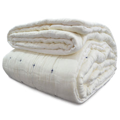 Handmade Lightweight Linen Quilt - Artisan Hand-Stitched Modern Bedding