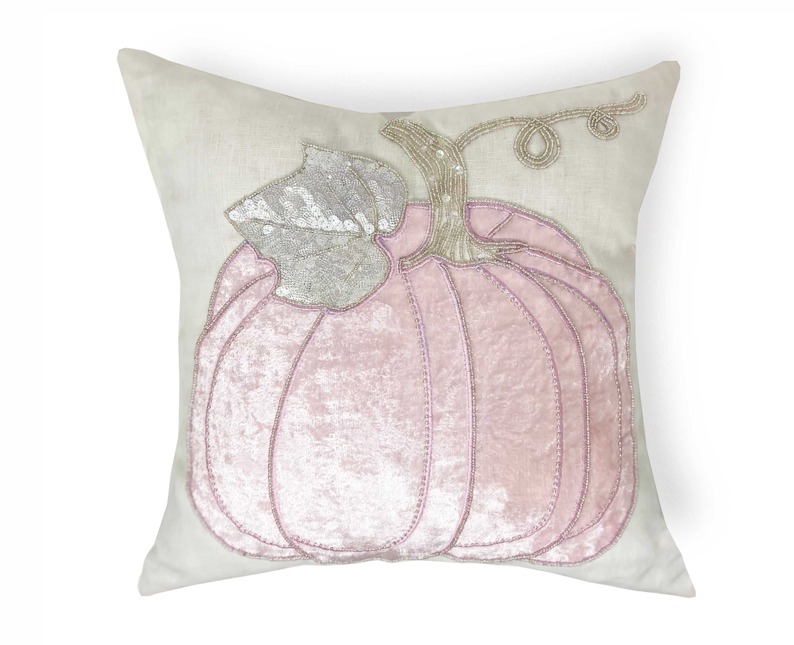 Light Gray Pumpkin Pillow Case