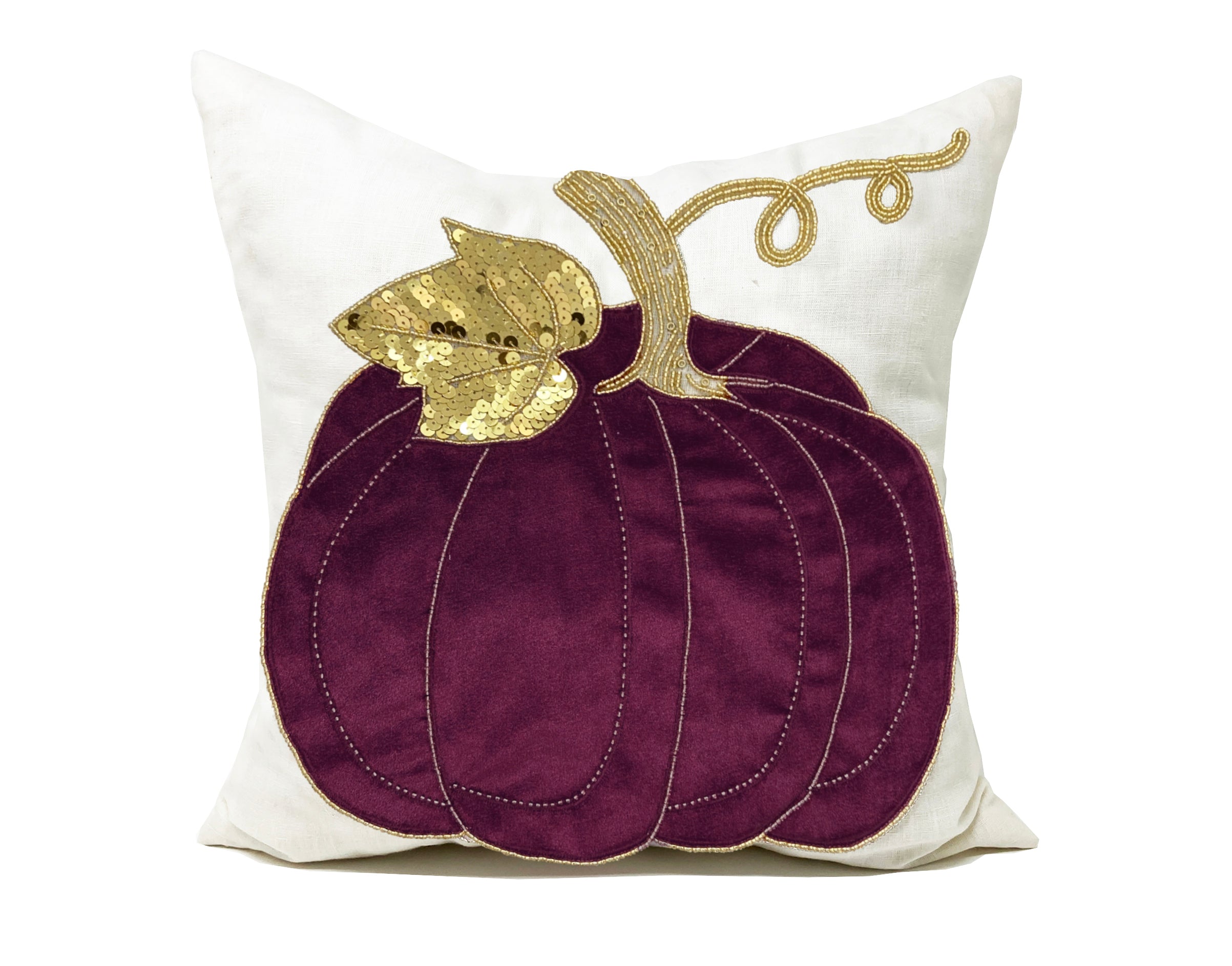 Light Gray Pumpkin Pillow Case