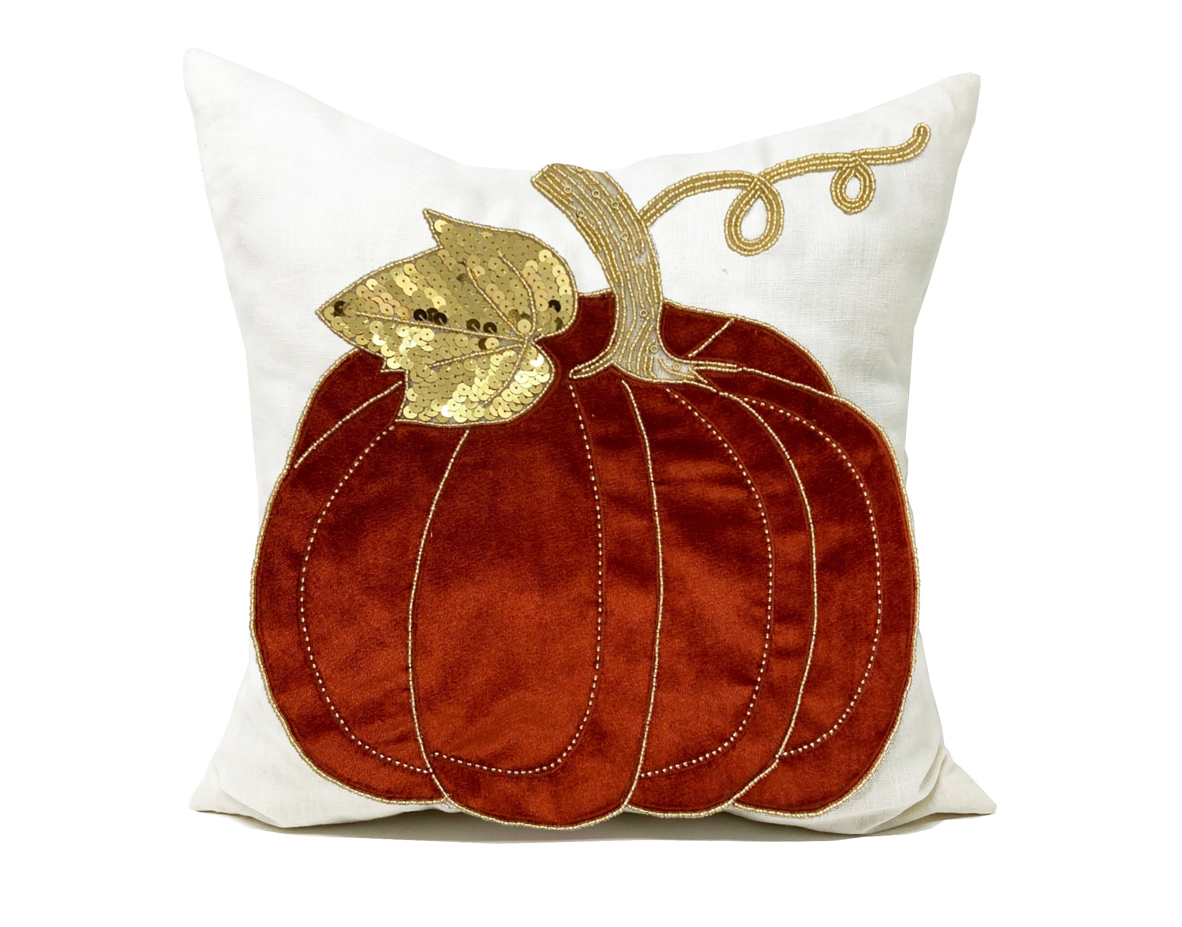 Light Gray Pumpkin Pillow Case