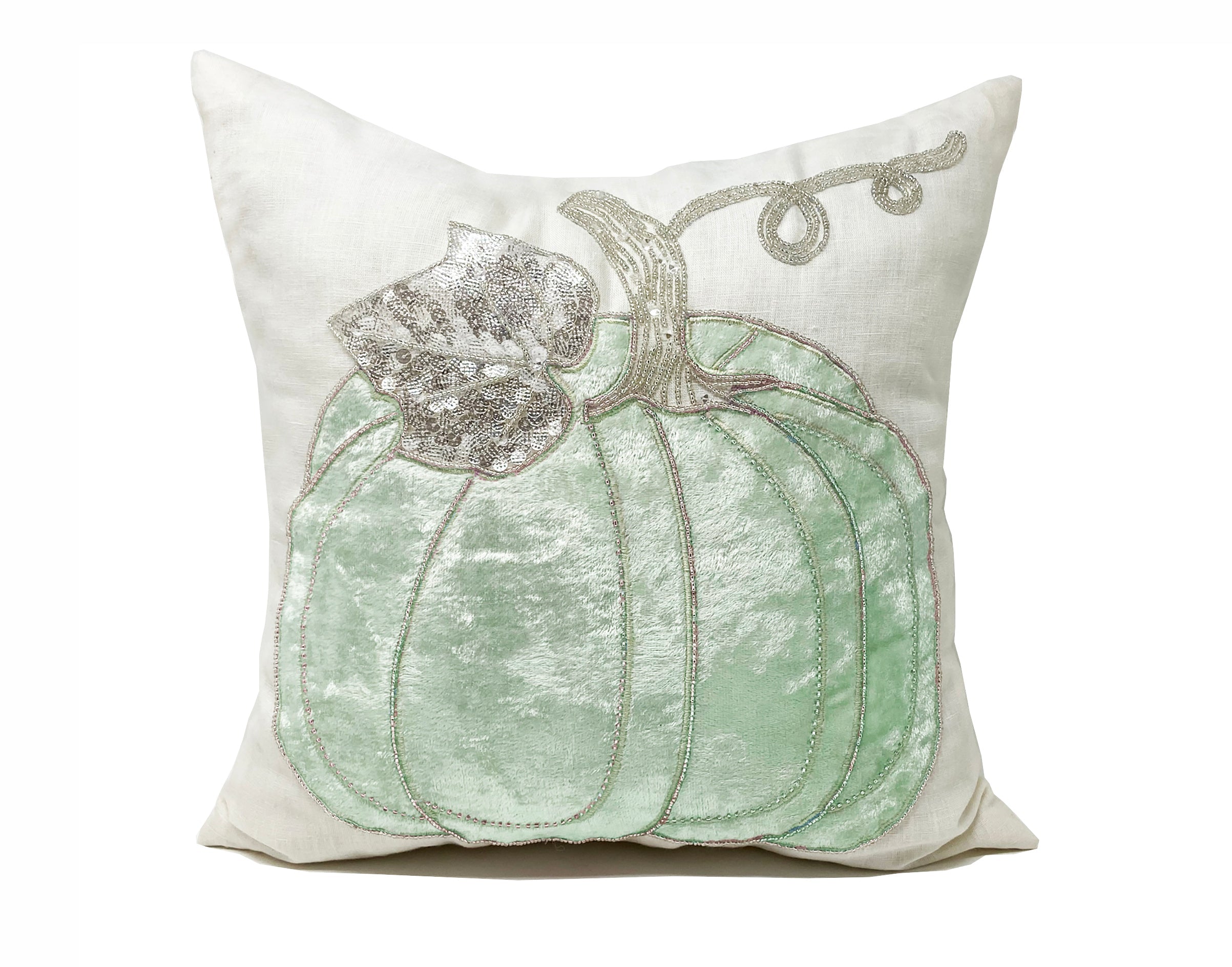 Light Gray Pumpkin Pillow Case