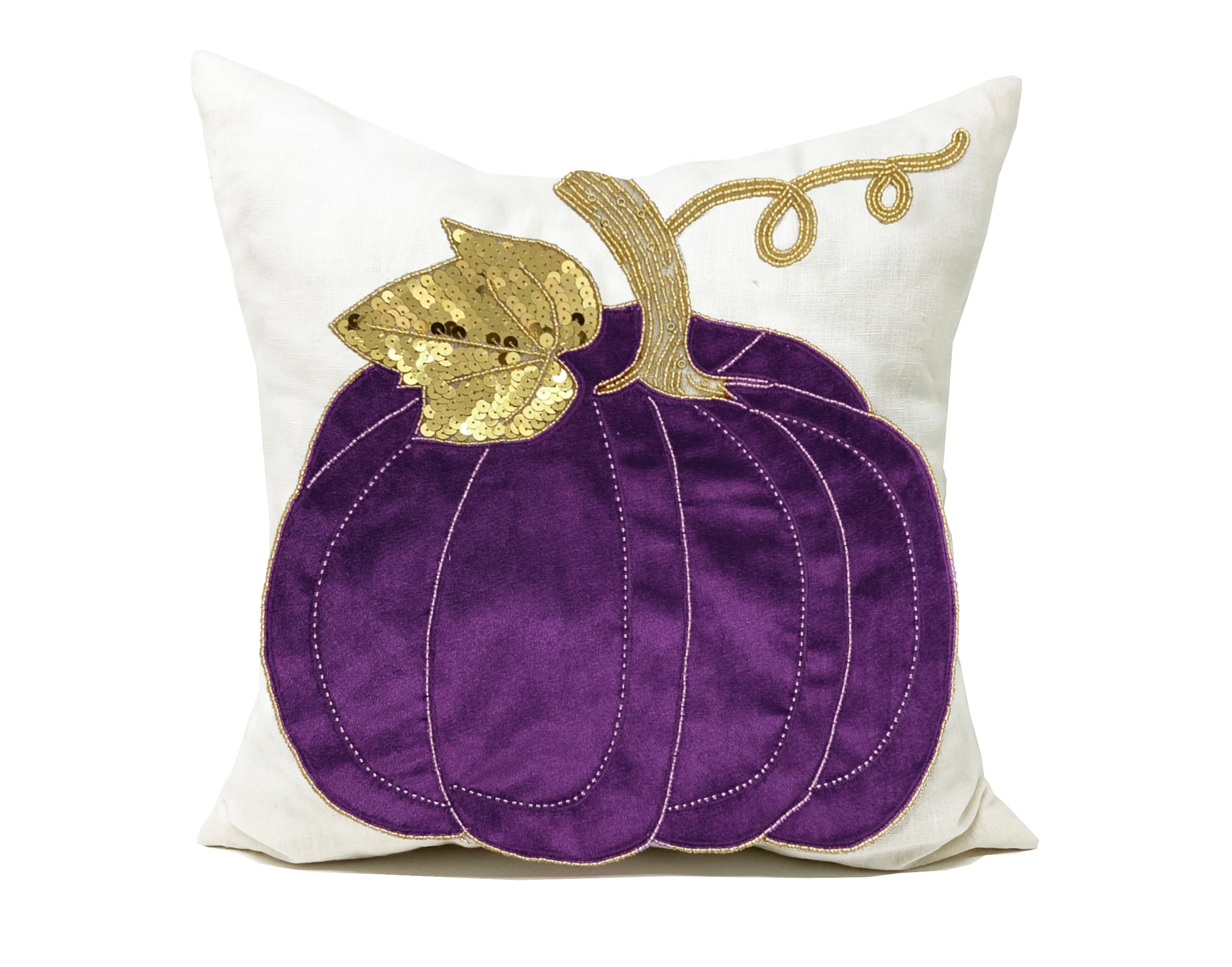 Light Gray Pumpkin Pillow Case