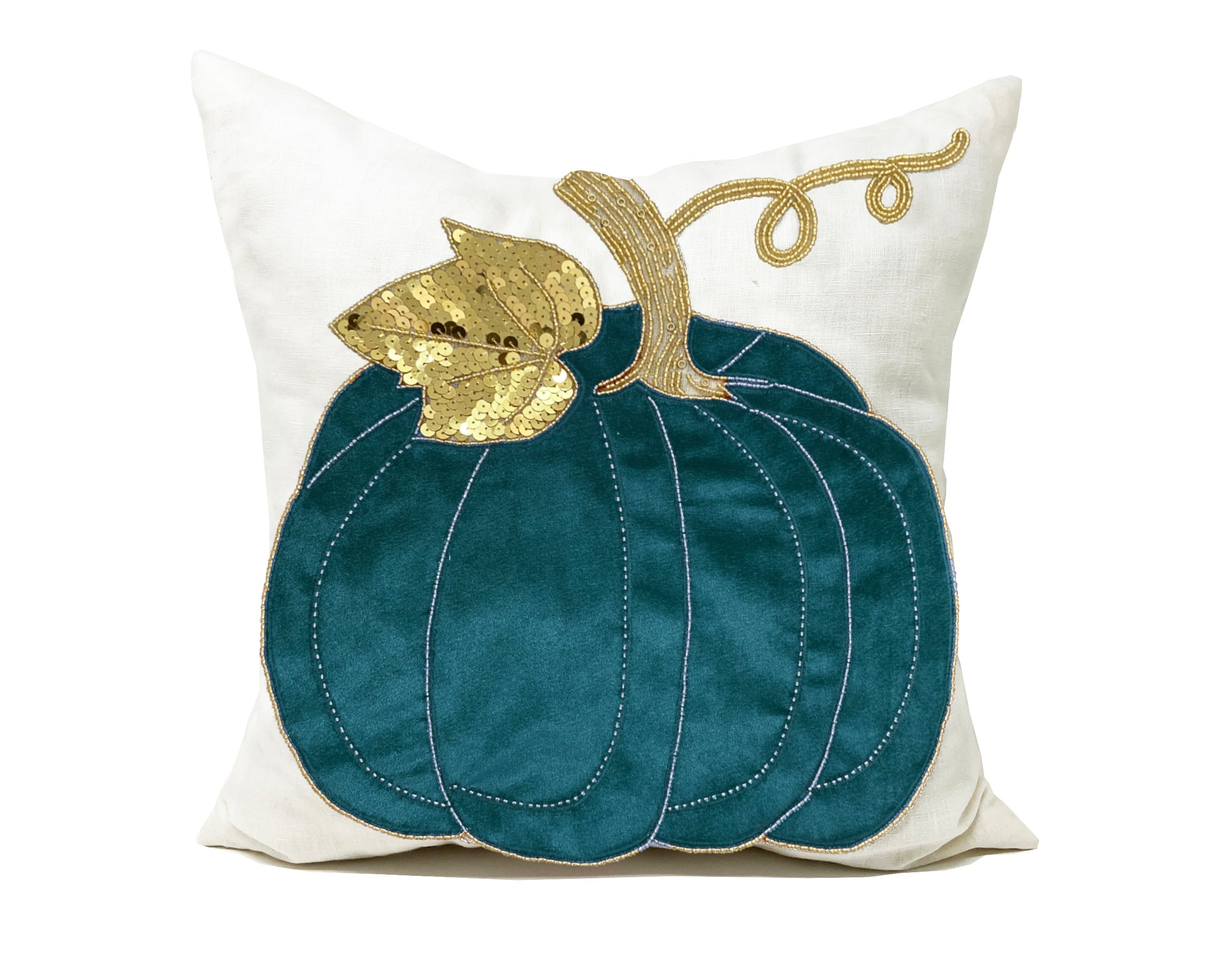 Light Gray Pumpkin Pillow Case