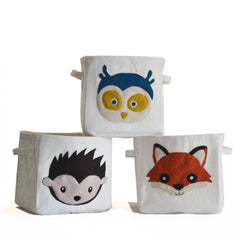 Kids Room Storage Bins, Woodland Animals, Storage Boxes, Playroom, Nursery Basket, Nappy Storage, New Home Gifts Kids Room Organizer Present