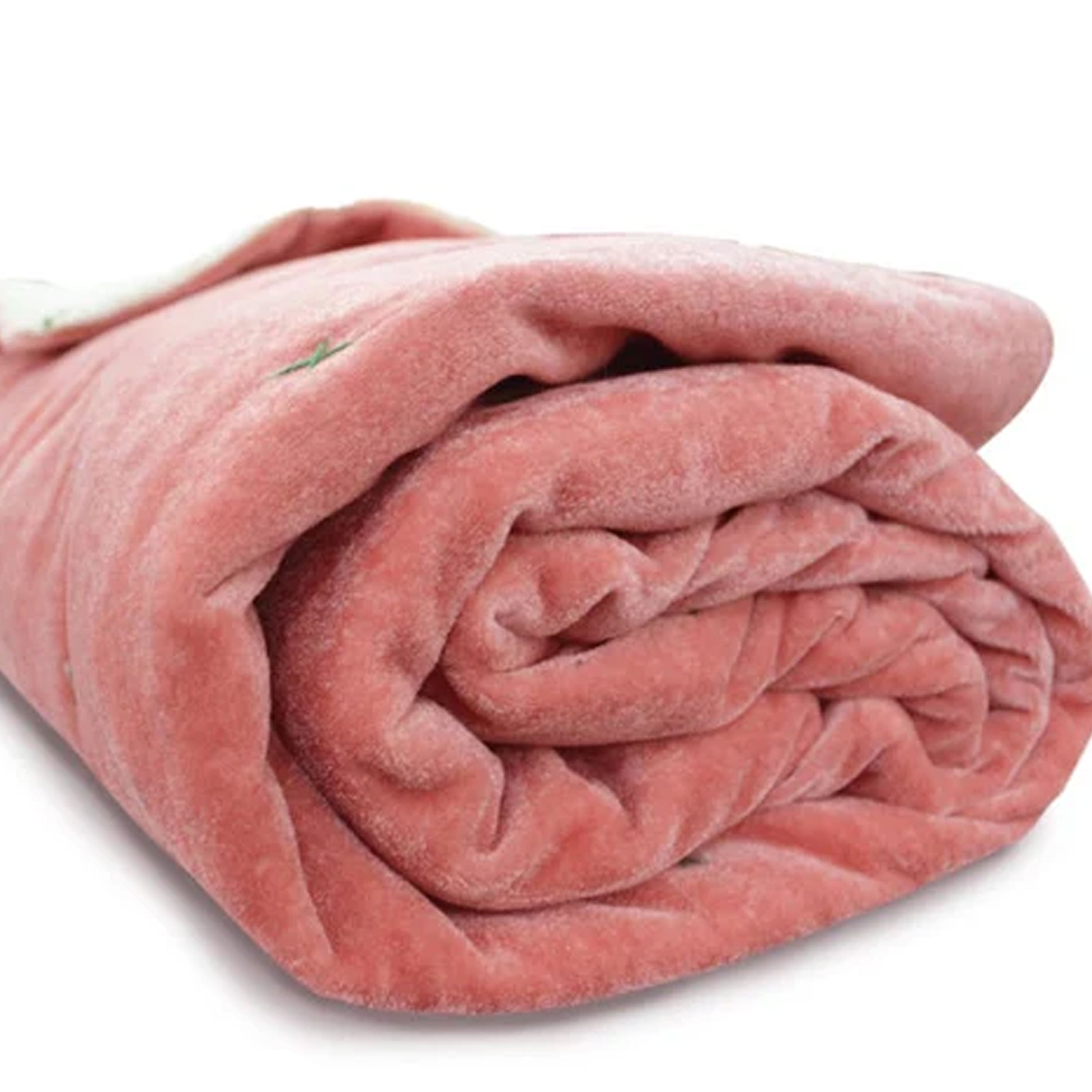Light Coral Velvet Pick Stitch Quilt