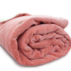 Light Coral Velvet Pick Stitch Quilt