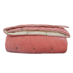 Light Coral Velvet Pick Stitch Quilt