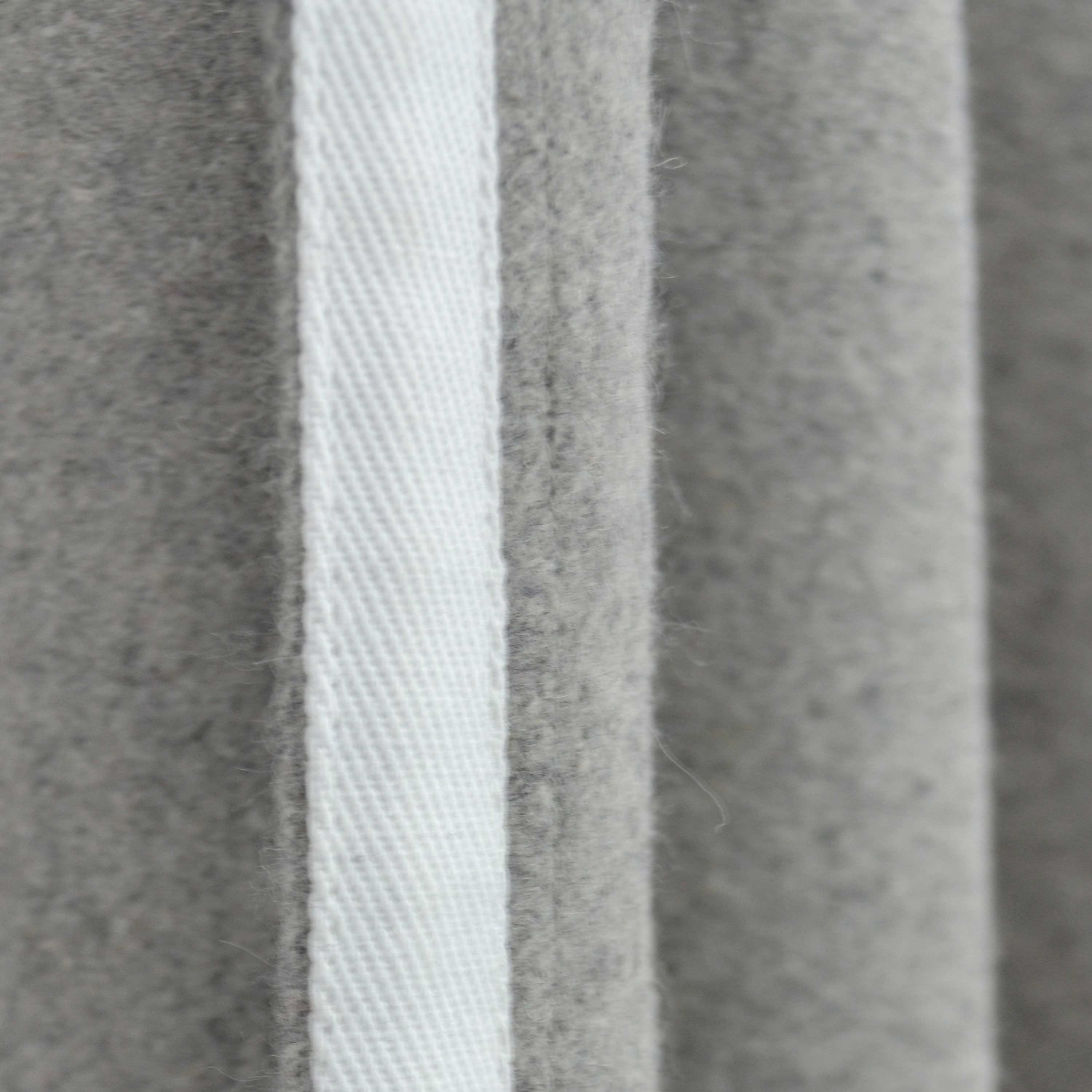Light Gray Wool Felt Curtain With Trim