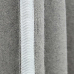 Light Gray Wool Felt Curtain With Trim