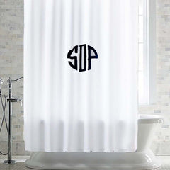 Handcrafted Monogram Shower Curtain