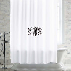 Handcrafted Monogram Shower Curtain