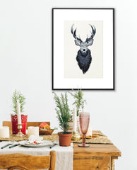 Christmas Gift Beaded Reindeer Wall Art