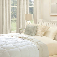 Handmade Linen Quilt - Hand Box-Quilted | 3-Inch Flange Edge | Natural / Oatmeal / Stone | Crib to Cal King | Summer & Layering Bedding