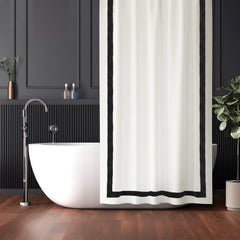 Bespoke Shower Curtain With Cotton Trim And Grommets
