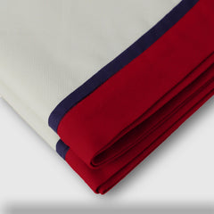 Ivory Table Runner With Custom Border | Elegant Table Decor