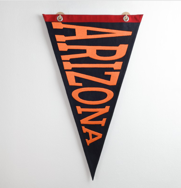 Custom Embroidered Pennant Flag - Name, State, or College Décor