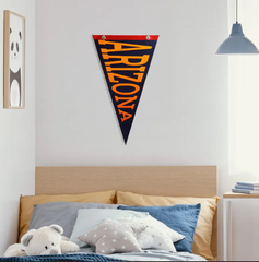 Custom Embroidered Pennant Flag - Name, State, or College Décor