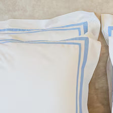 400 Thread Count Satin Cotton Duvet Cover Set with Beige Trim