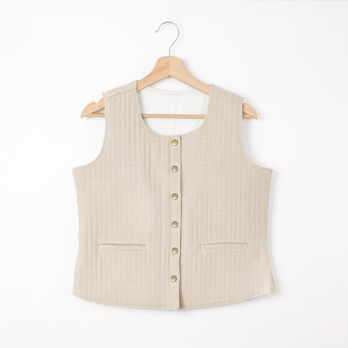 Bespoke Herringbone Tweed Women's Vest