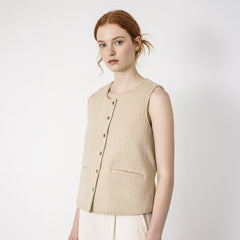 Bespoke Herringbone Tweed Women's Vest