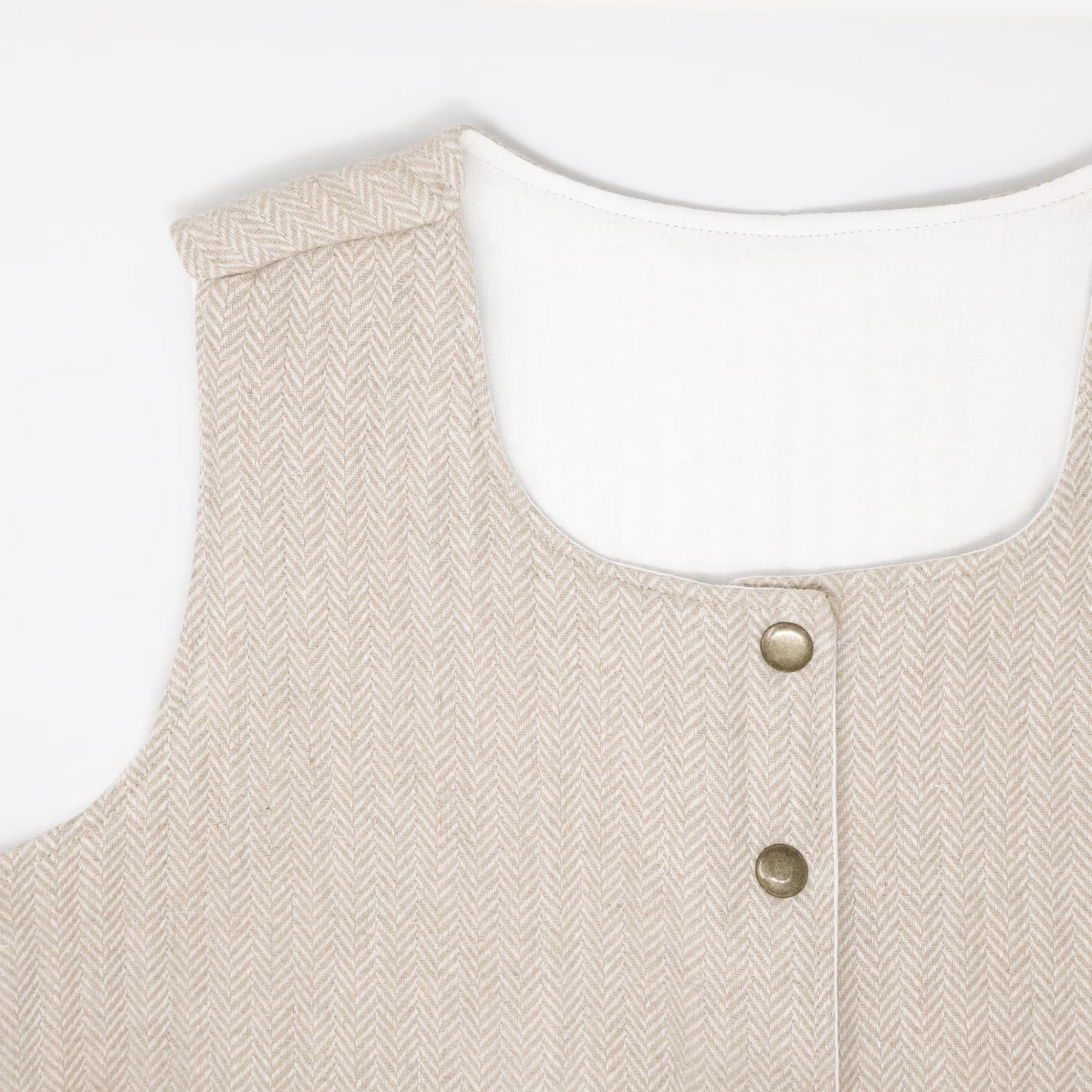 Bespoke Herringbone Tweed Women's Vest