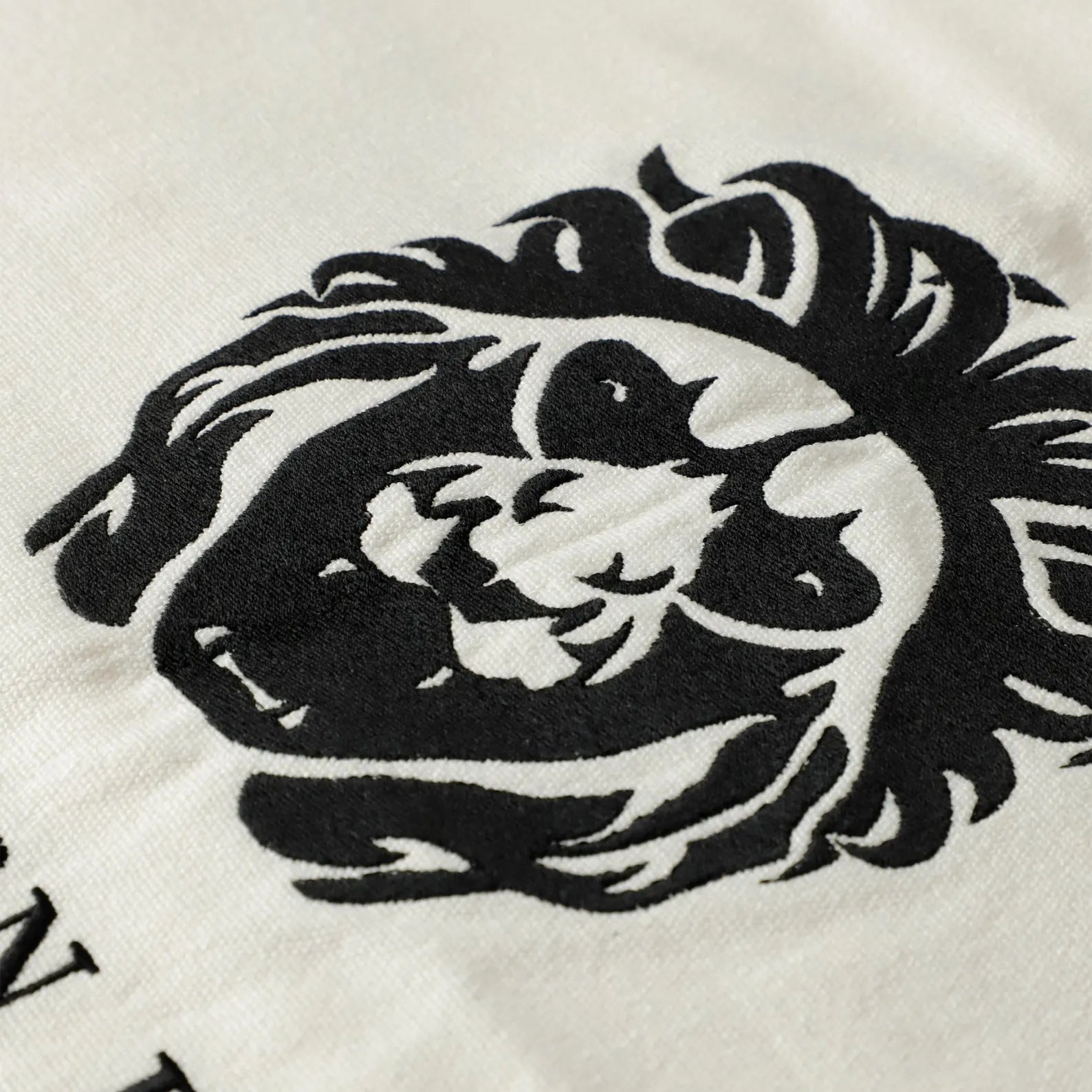 Custom Monogram Shower Curtain Ivory Black Trim | Luxury Bathroom Curtain for Homes, Hotels & Spas