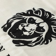 Custom Monogram Shower Curtain Ivory Black Trim | Luxury Bathroom Curtain for Homes, Hotels & Spas