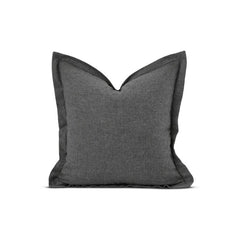 Grey Chevron Wool Pillow Cover With Flange and Welt