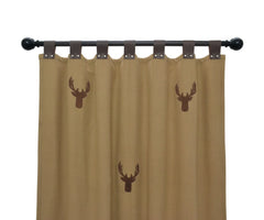 Embroidered Antelope Wool Felt Curtains | Thermal Winter Drapes