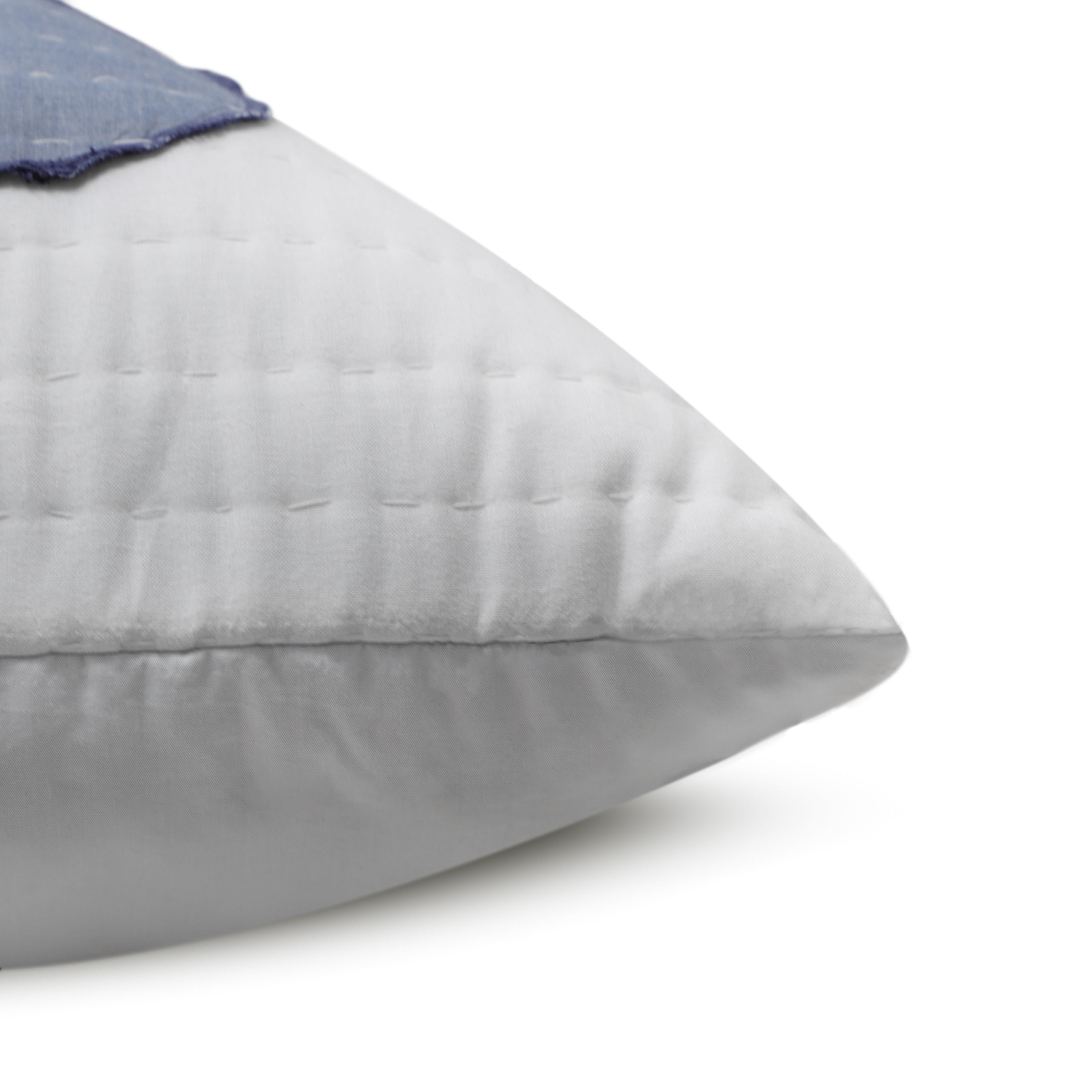 Blue Stonehenge Appliqué Quilt - Handmade Blue & White Artisan Bedding