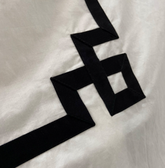 400TC Cotton Duvet Cover Set - Greek Key White Bedding