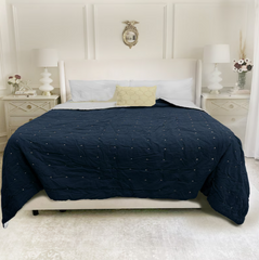 Handmade Linen Quilt Set - King, Queen, Twin - with Shams