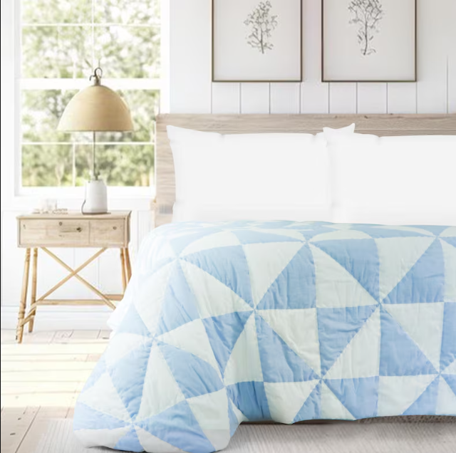 Handmade Pinwheel Patchwork Cotton Quilt