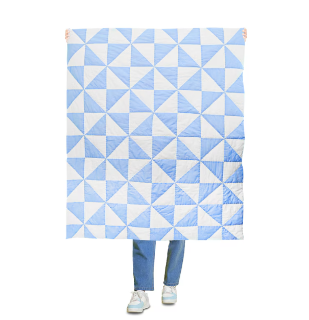 Handmade Pinwheel Patchwork Cotton Quilt
