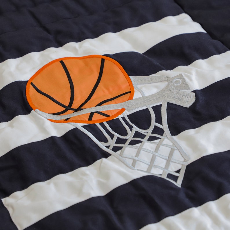 Handmade Sports Patchwork Quilt & Shams Set - 100% Cotton Boys Bedding for Toddler, Twin & Full Beds | Sports Fan Bedroom Décor