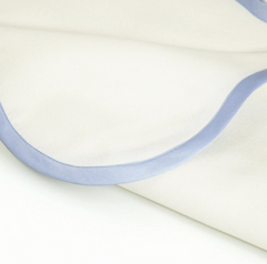 Custom Scallop Edge  Linen Tablecloth with Ripple Trim